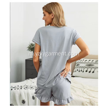Zachte mode pyjama&#39;s met korte mouwen